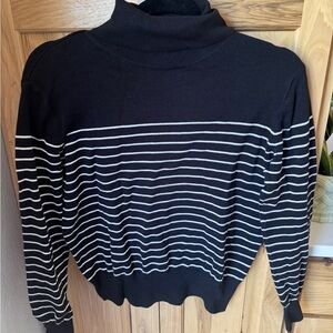 H&M Black Ribbed Knit Sweater